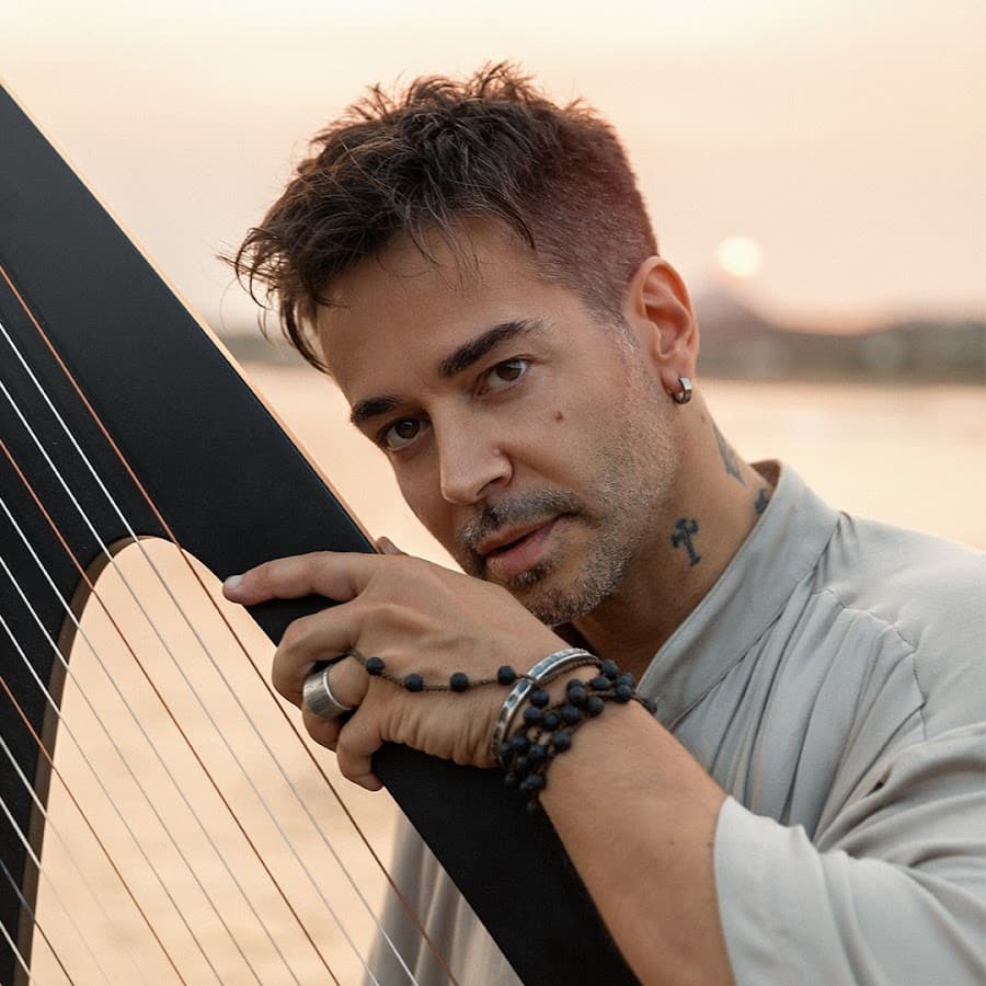 Kostas Miliotakis, Harp Player — SoundMykonos, Mykonos